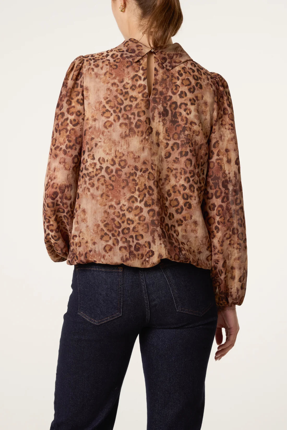 Animal Print Blouson Top