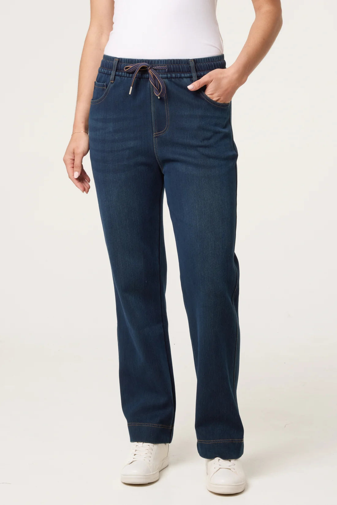 Drawstring Elasticated Waist Jeans