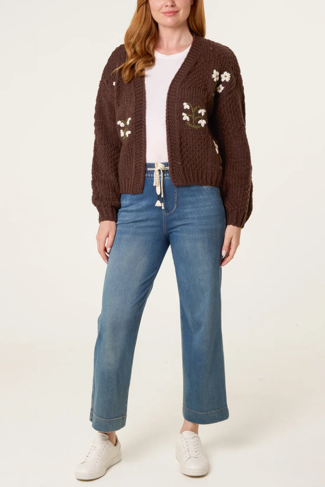 Embroidered Floral Knit Cardigan