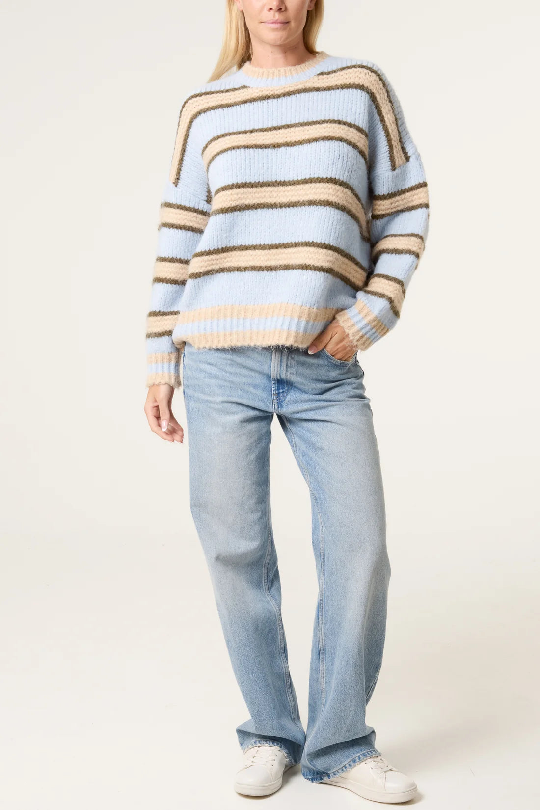 Striped Oversized Soft Knit Jumper