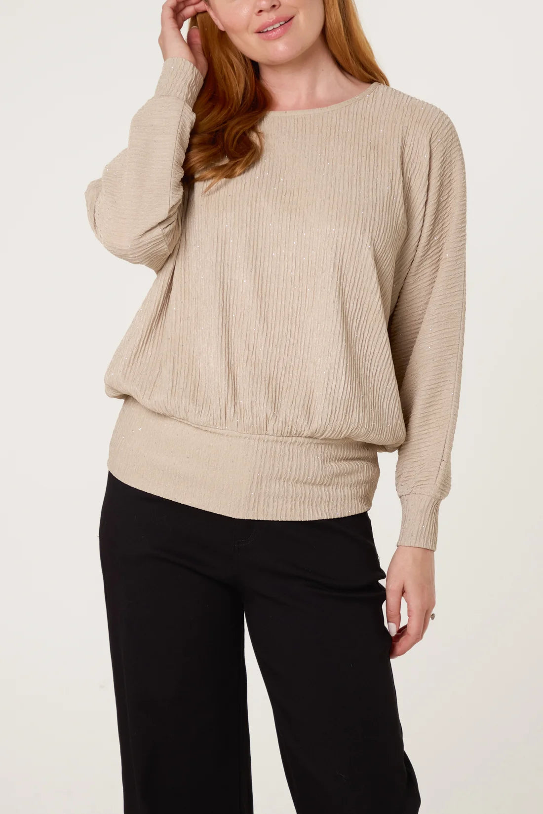 Embellished Ribbed Top