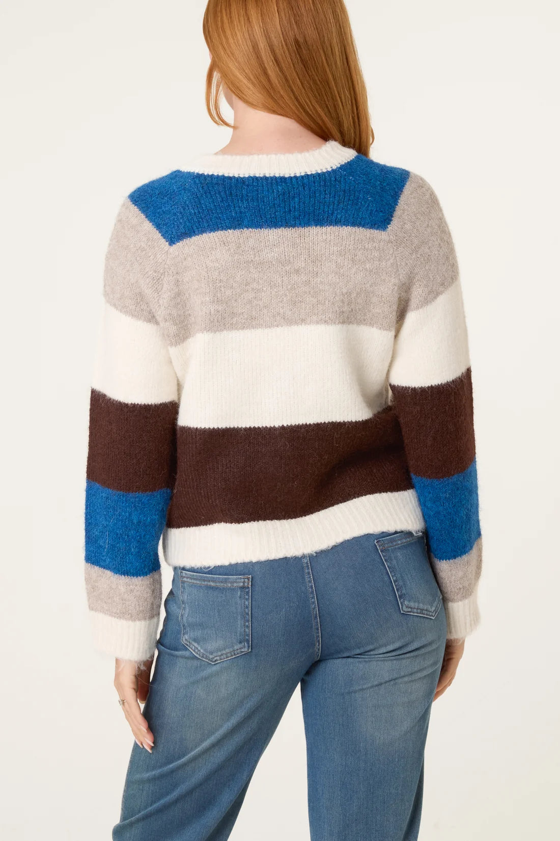 Striped Floral Button Cardigan