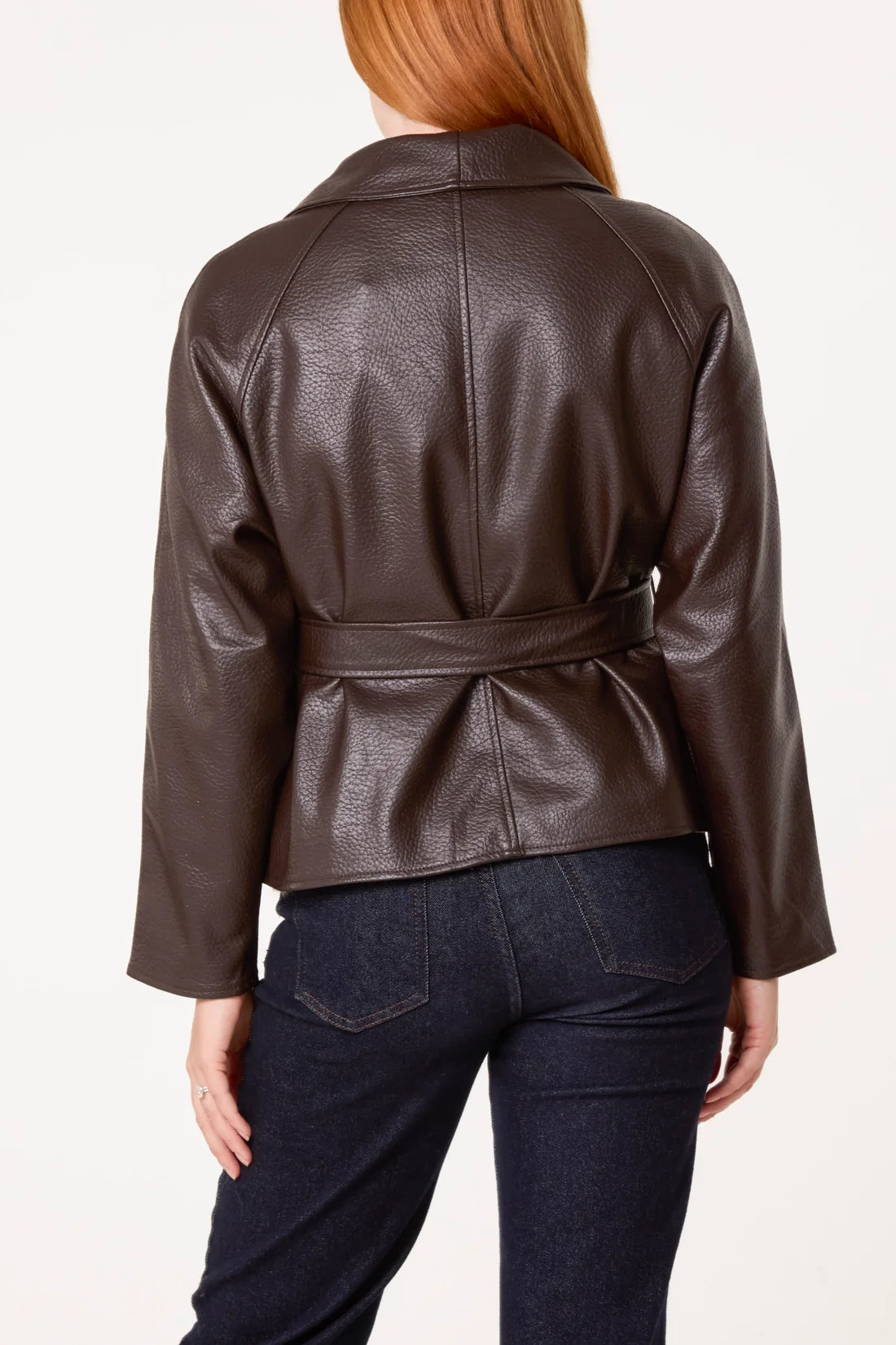 Belted Peplum Wrap Jacket