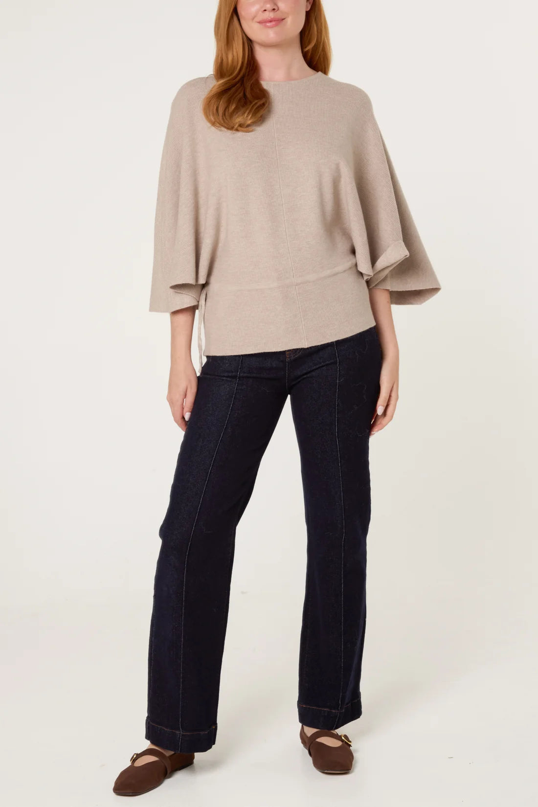 Knitted Jumper with Drawstring Hem