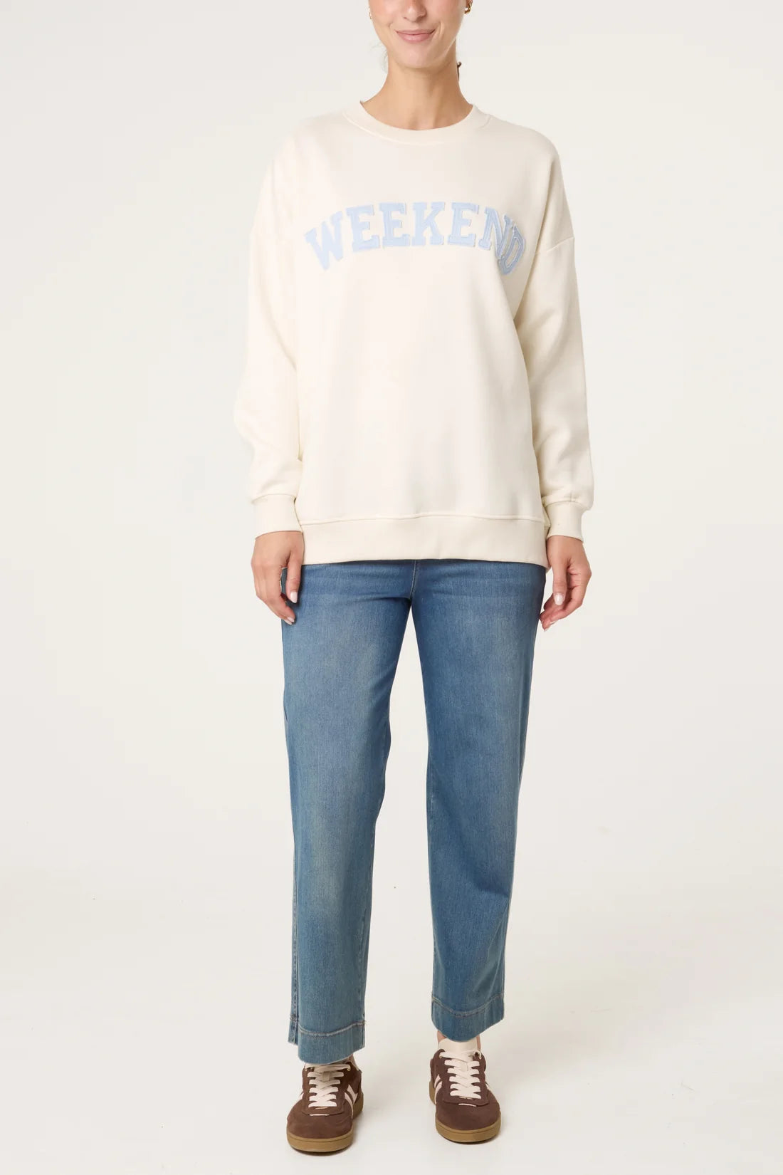 Embroidered Lettering Sweatshirt