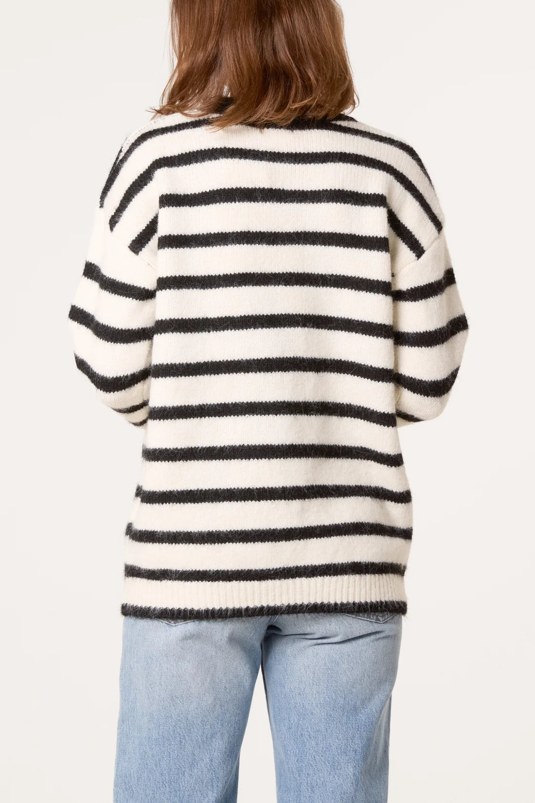 Horizontal Stripe Wool Blend Jumper