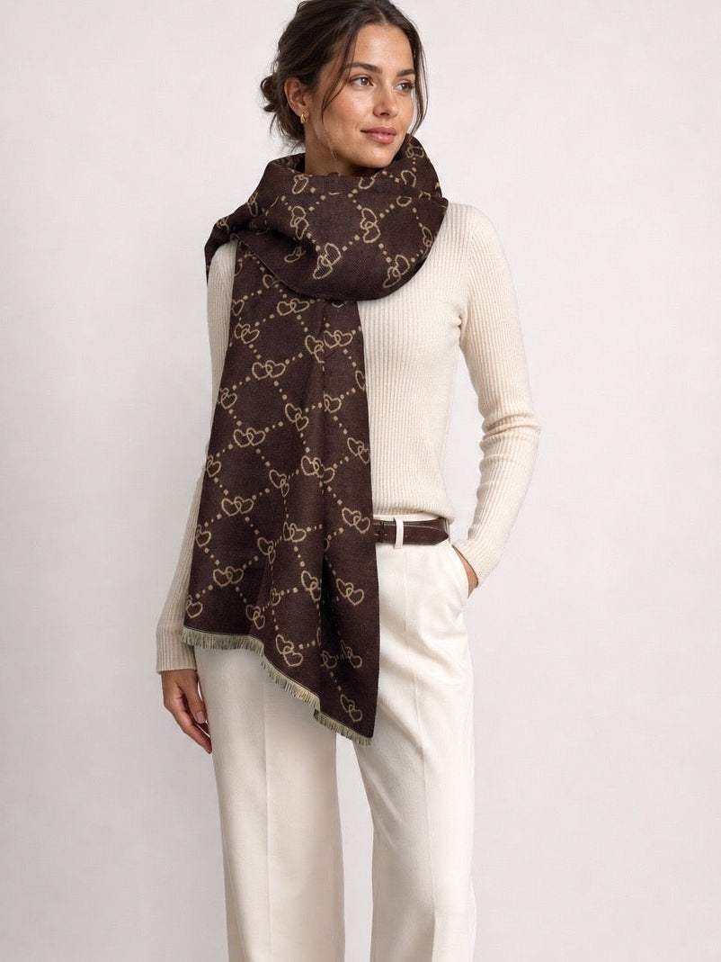 Monogrammed Jacquard Scarf