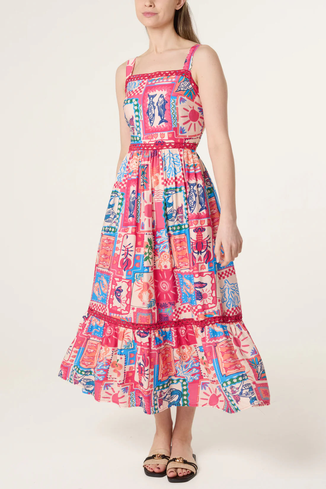 Seaside Patchwork Maxi Dress
