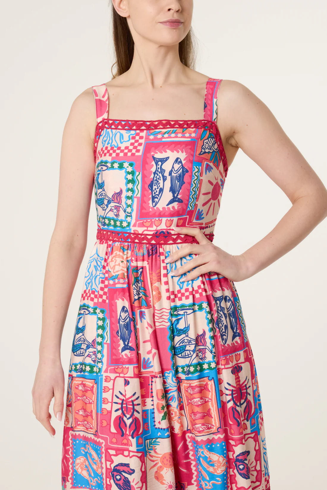 Seaside Patchwork Maxi Dress