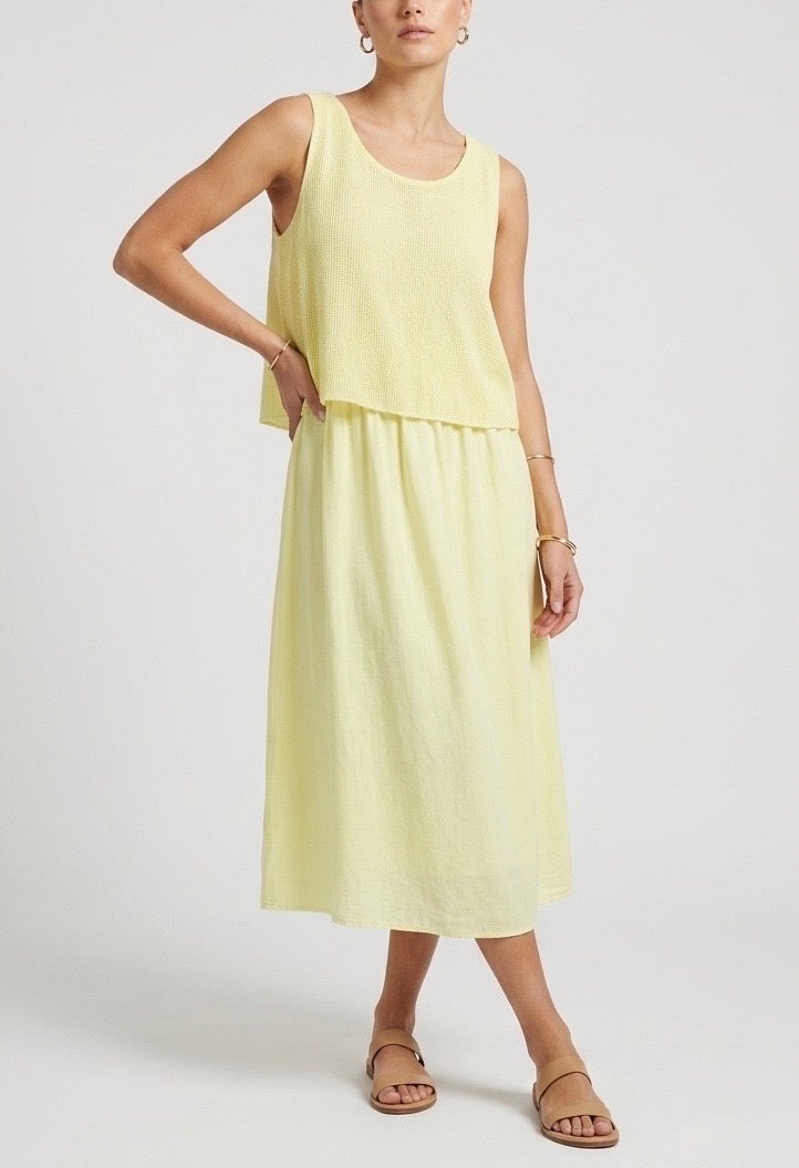 Textured Knit Tank & Midi Dress Set