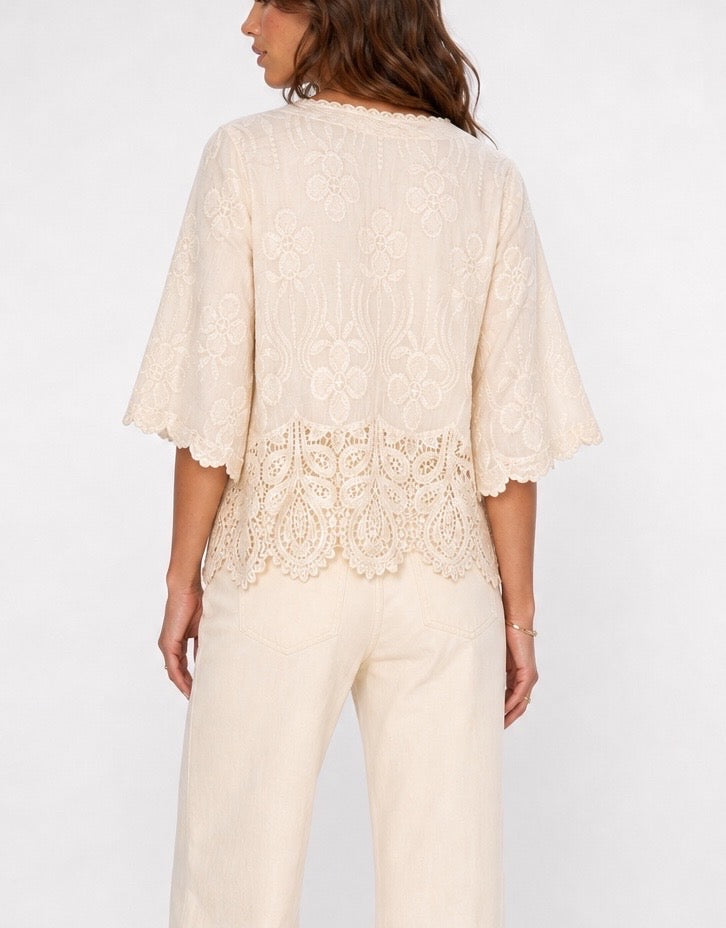 Embroidered Lace Blouse
