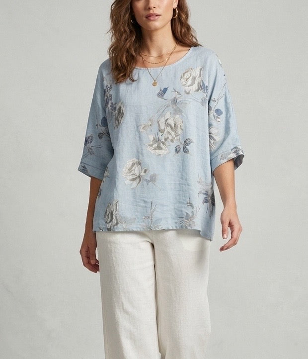 Floral Print Relaxed Top