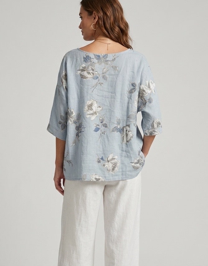 Floral Print Relaxed Top