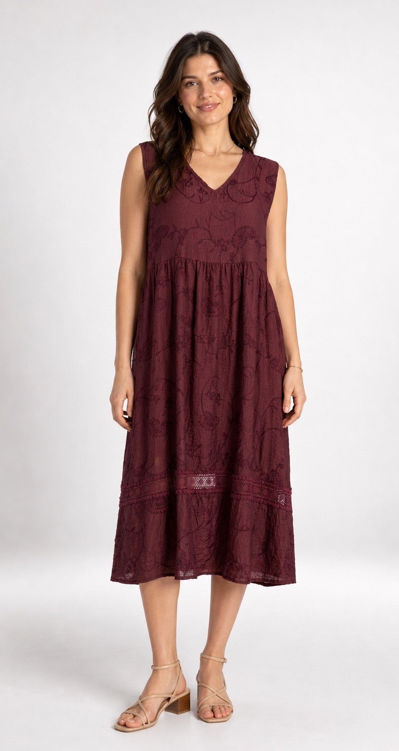 Embroidered V-Neck Midi Dress - Mixed Pack