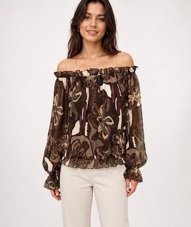 Boho Off-the-Shoulder Blouse