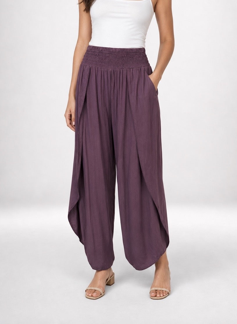 Split Side Flowy Trousers