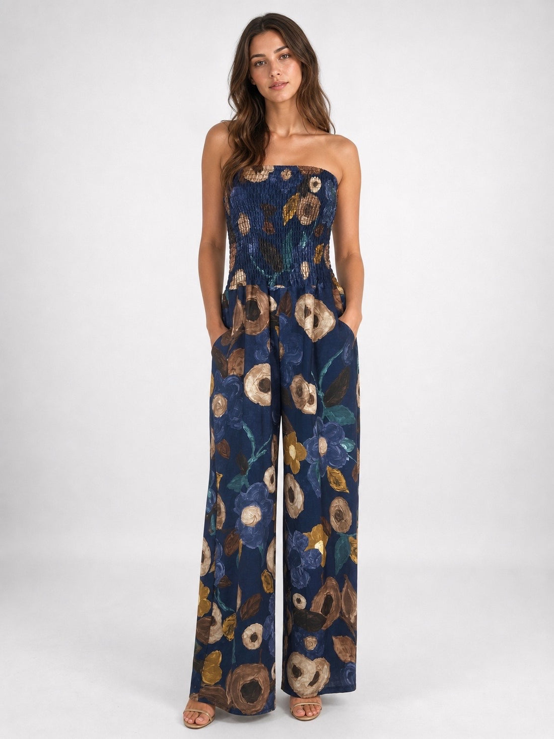 Smocked Bodice Floral Jumpsuit - Mixed Pack