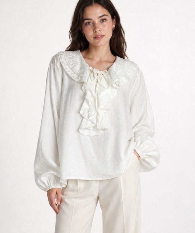 Ruffled Collar Blouse
