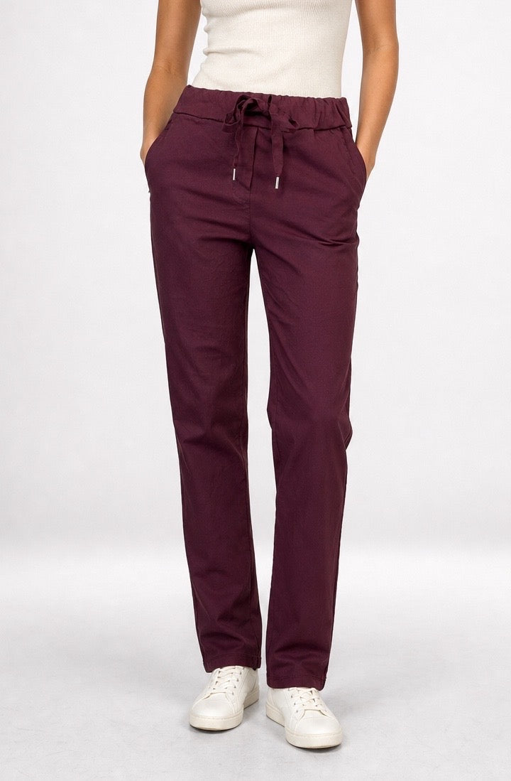 Elastic Waist Drawstring Magic Trousers