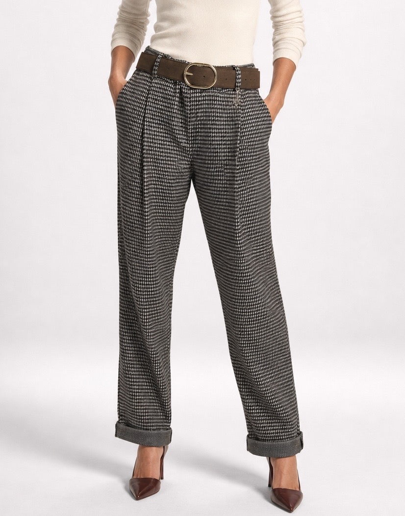 Houndstooth Tailored Trousers