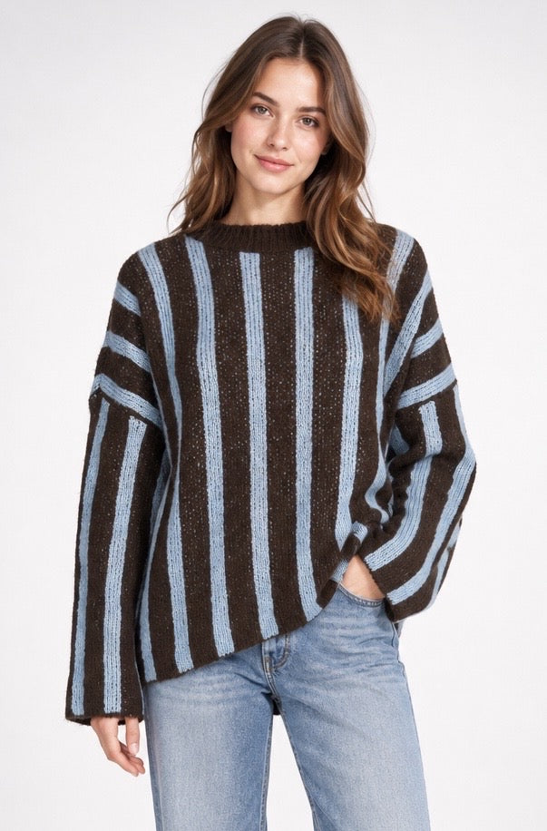 Striped Wool Knit Jumper