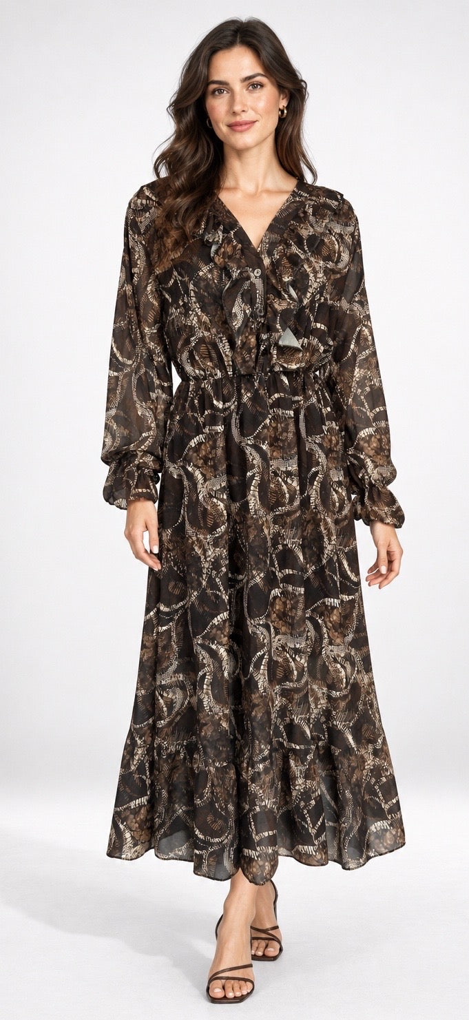 Printed Ruffled Midi Dress - Mixed Pack