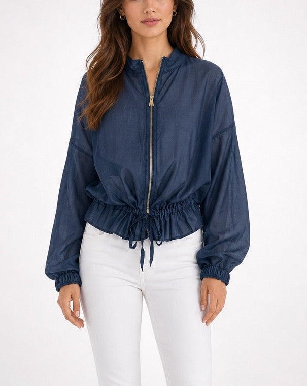 Sheer Bomber Jacket