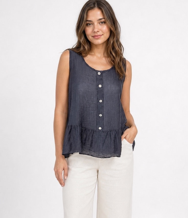 Button-Front Peplum Top - Mixed Pack