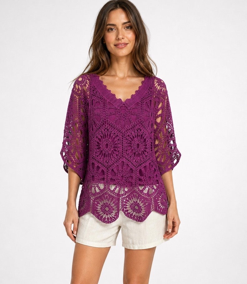 Artisan Crochet V-Neck Top - Mixed Pack