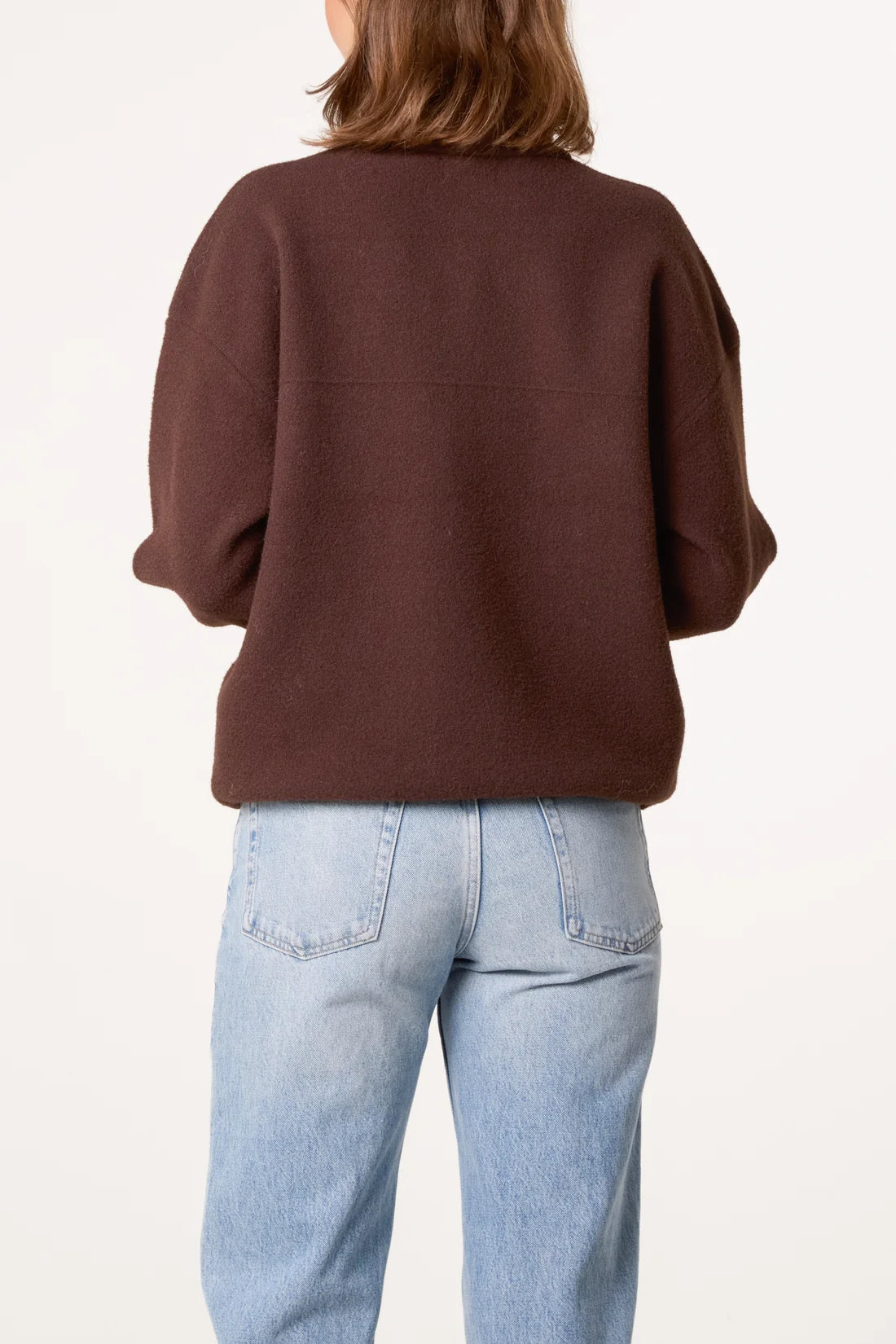 High Neck Knitted Utility Jacket
