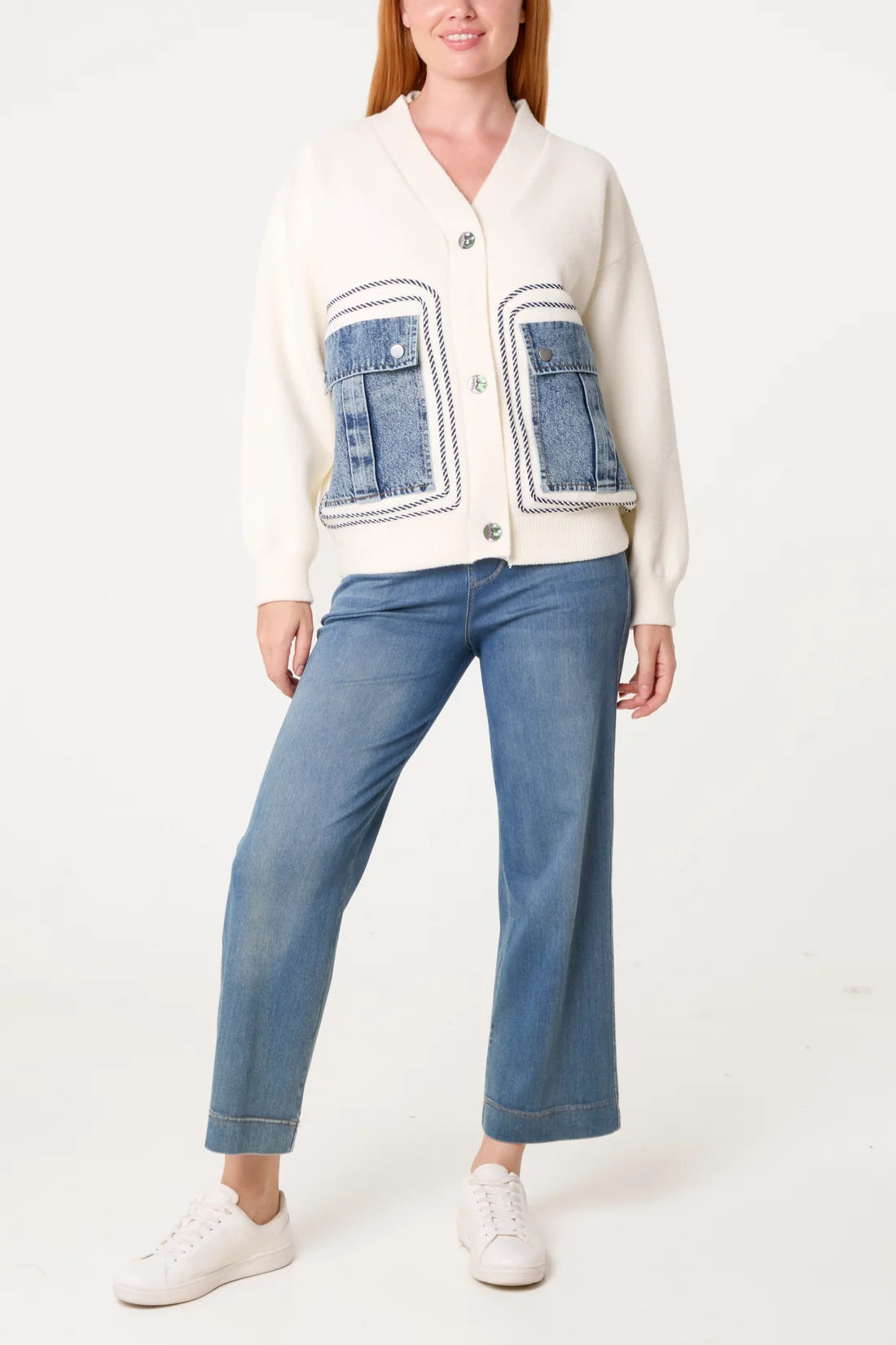 Denim Pocket Knit Jacket