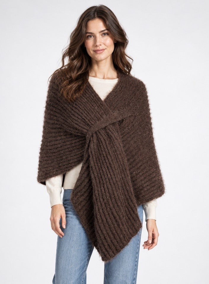 Soft Knit Wrap Poncho