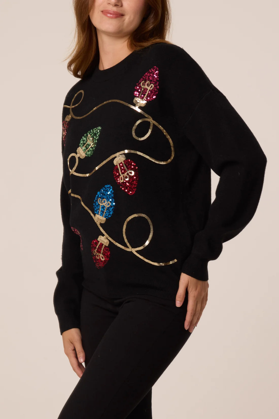 Sparkling Bulb Knit Sweater