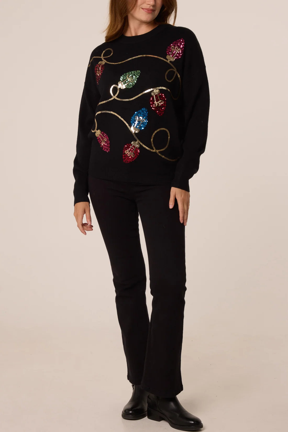 Sparkling Bulb Knit Sweater