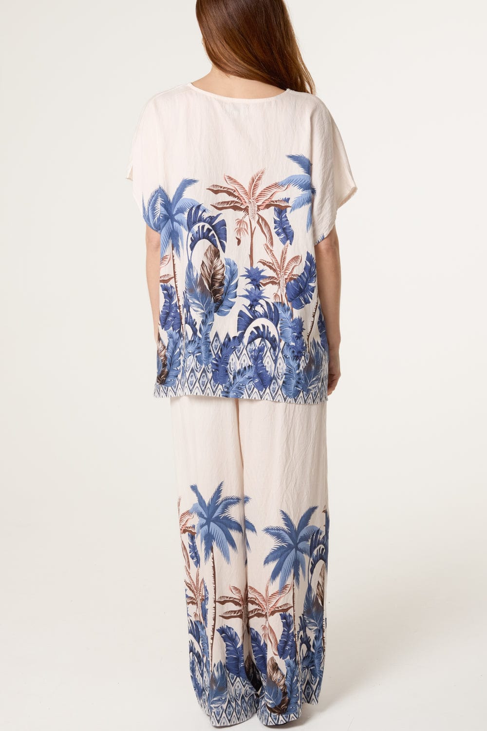 Palm Tree Print Relaxed Co-Ord