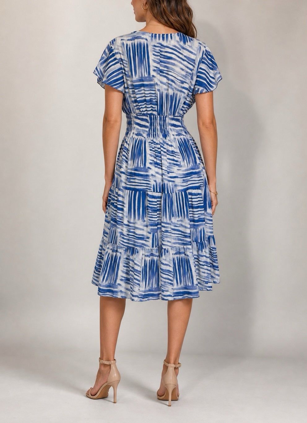 Flutter Sleeve Tiered Midi Dress - Mixed Pack (2)