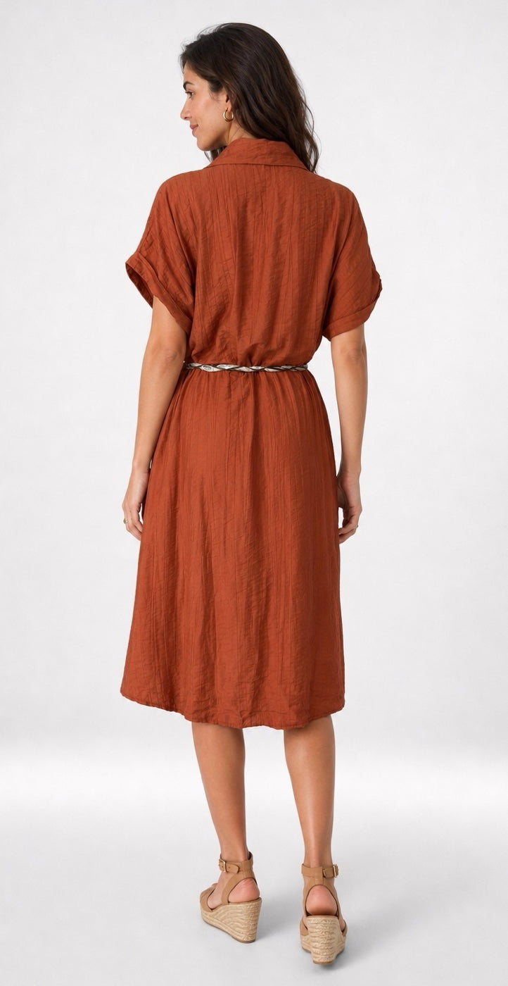 Textured Embroidered Midi Dress - Mixed Pack (2)