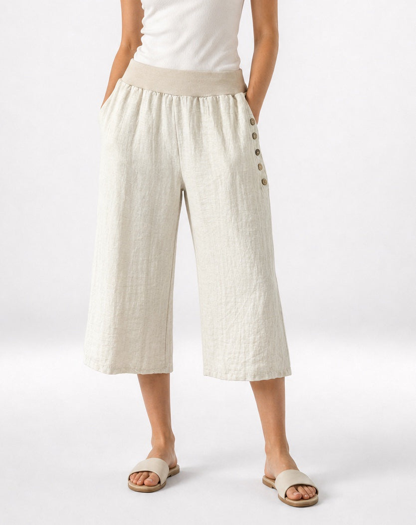 Linen Mix Button Culottes - Mixed Pack