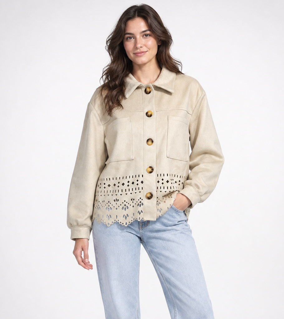 Suedette Jacket with Laser-Cut Hem - Mixed Pack