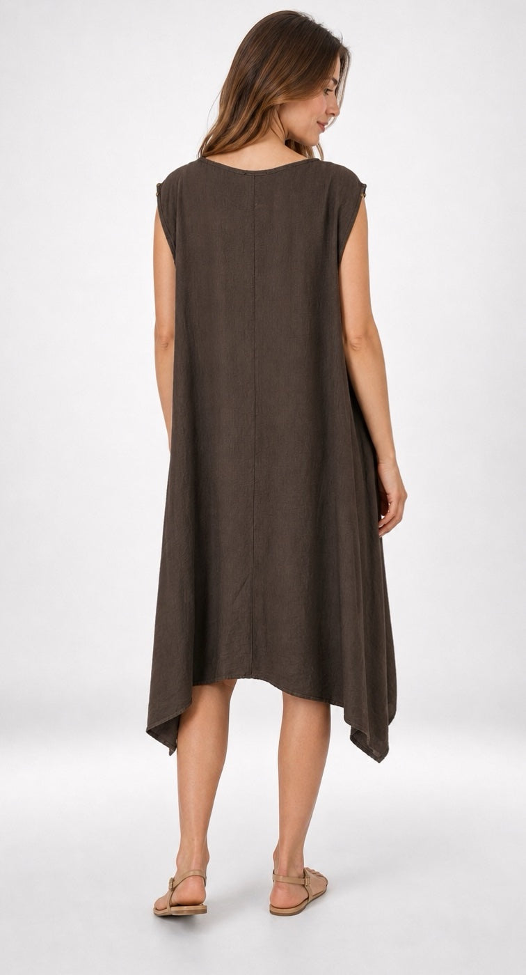 Studded Boat Neck Asymmetric Hem Dress - Mixed Pack (2)