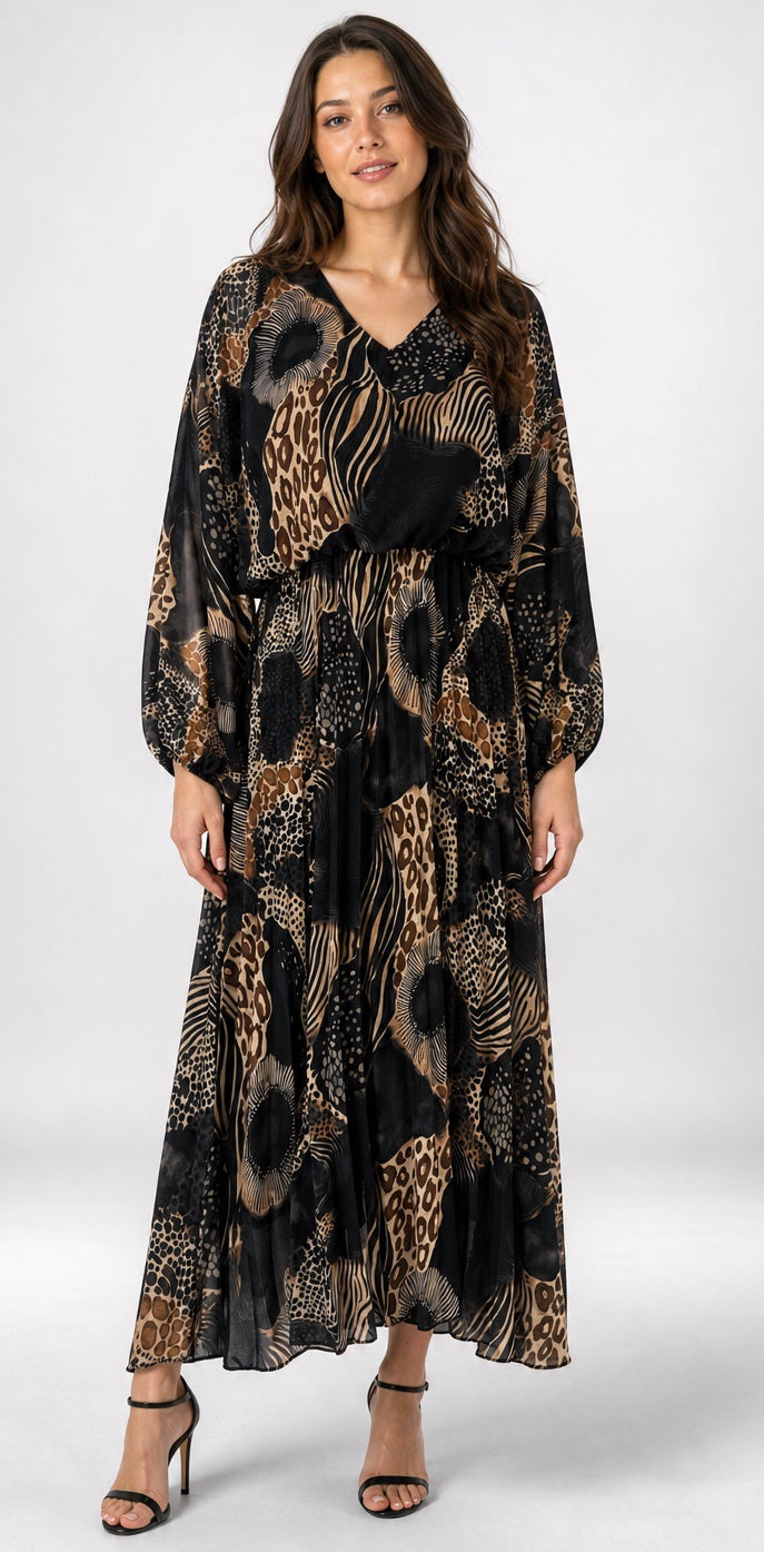 Tiered Multi Print Midi Dress - Mixed Pack