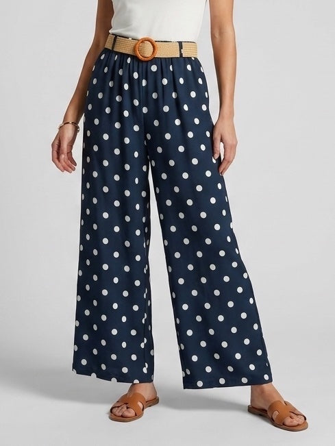Polka Dot Wide Leg Trousers - Mixed Pack