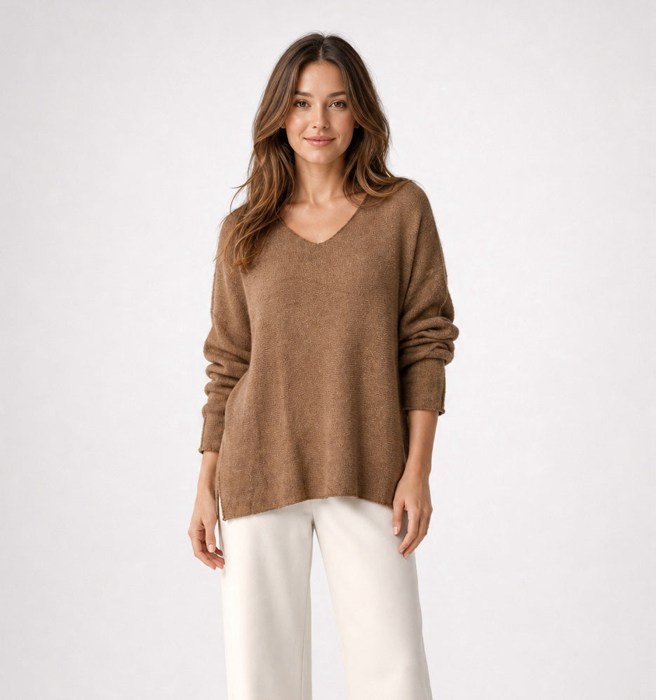 Textured Knit V-Neck Jumper - Mixed Pack