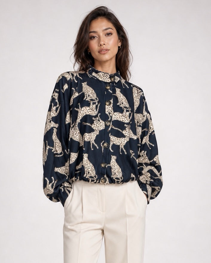 Leopard Print Button-Up Jacket  - Mixed Pack