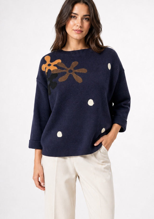 Floral Appliqué Knitted Jumper - Mixed Pack