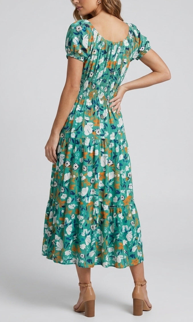 Off-Shoulder Shirred Midi Dress - Mixed Pack (2)