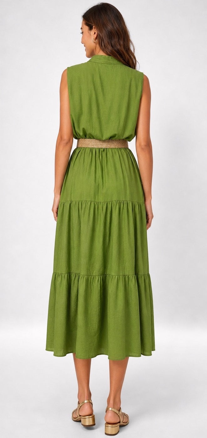 Tiered Midi Dress with Belt - Mixed Pack (2)