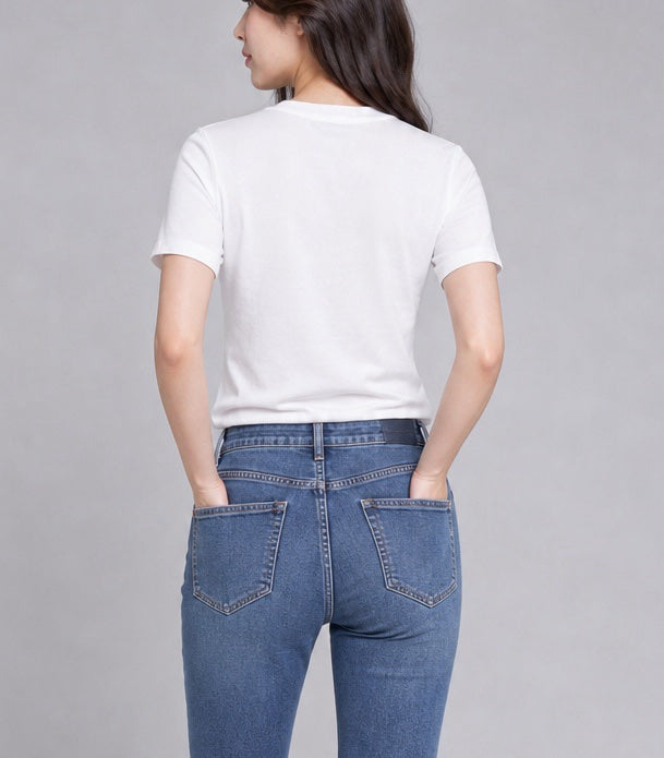 Embellished Heart Graphic T-Shirt - White (2)