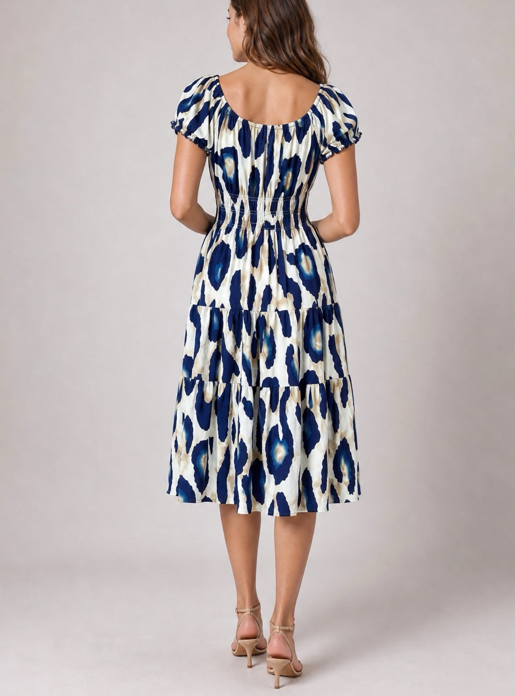 Abstract Print Tiered Midi Dress - Mixed Pack (2)
