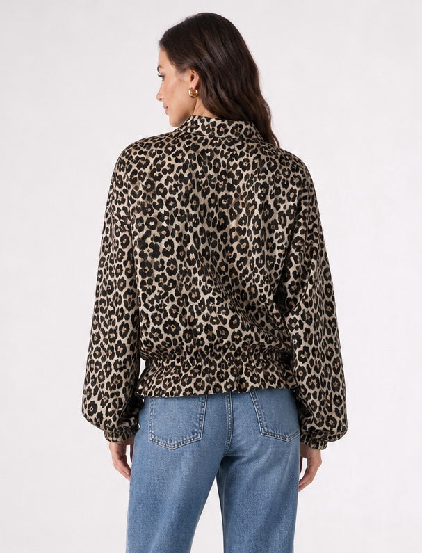 Leopard Print Zip Up Jacket - Leopard Print (2)